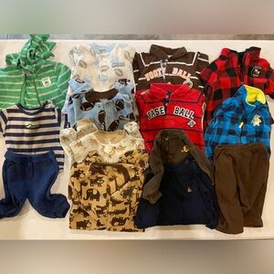 14 piece baby boy winter bundle; 6 months; fall, winter, spring